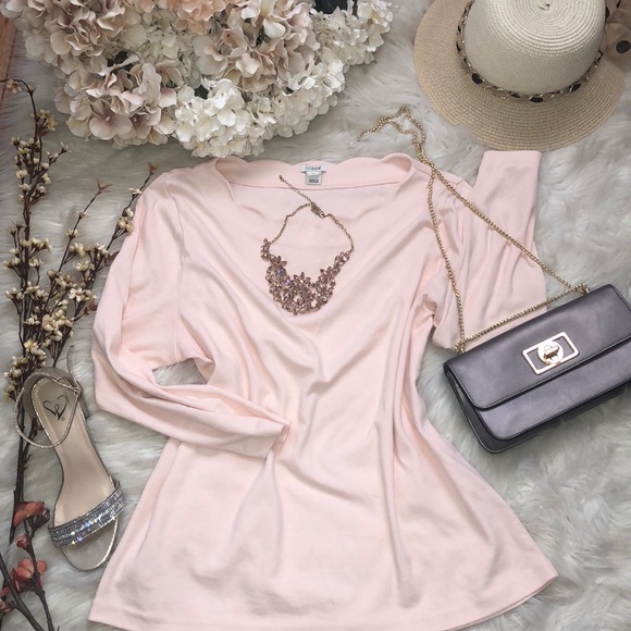 J. Crew Tops - J.CREW soft pink blouse NWOT
